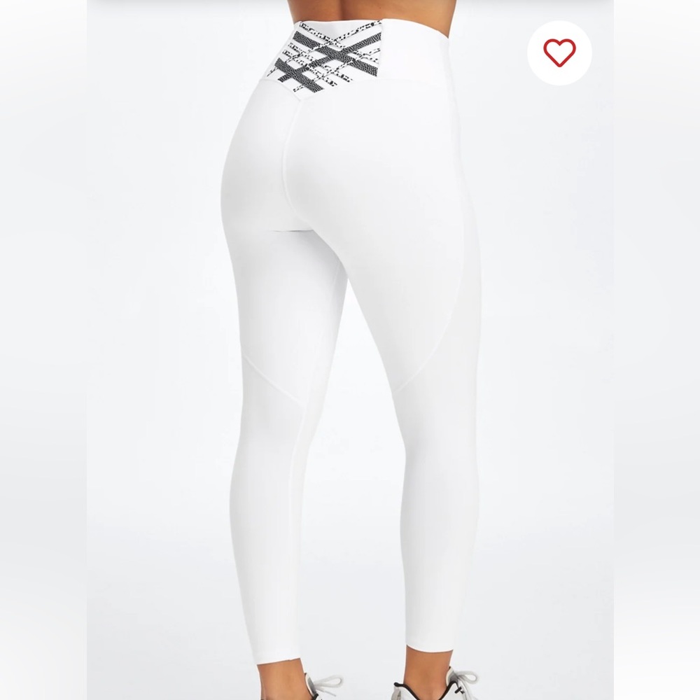 NEW White Fabletics Strappy Leggings